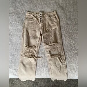 Hidden Khaki Distressed Jeans